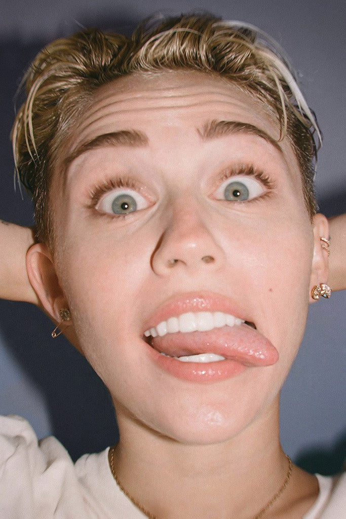 Miley Cyrus Tongue Funny Poster