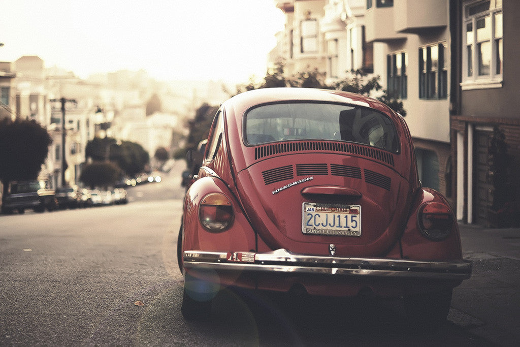 Volkswagen Beetle Retro Car Poster