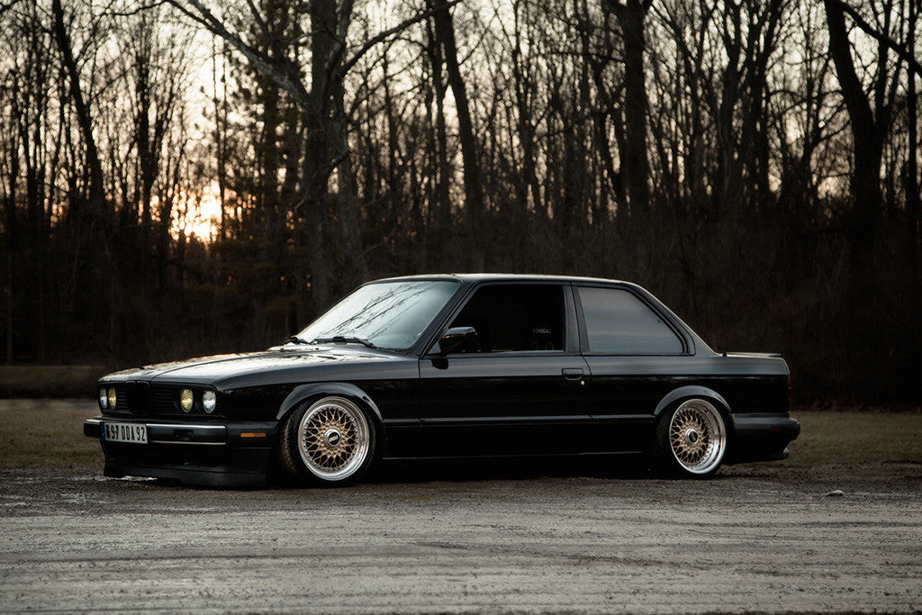 BMW E30 3 Series Lowrider Car Poster