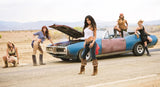 Retro Muscle Car Hot Girls Poster