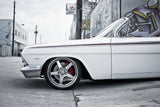Chevrolet Impala White Retro Muscle Car Lowrider Poster