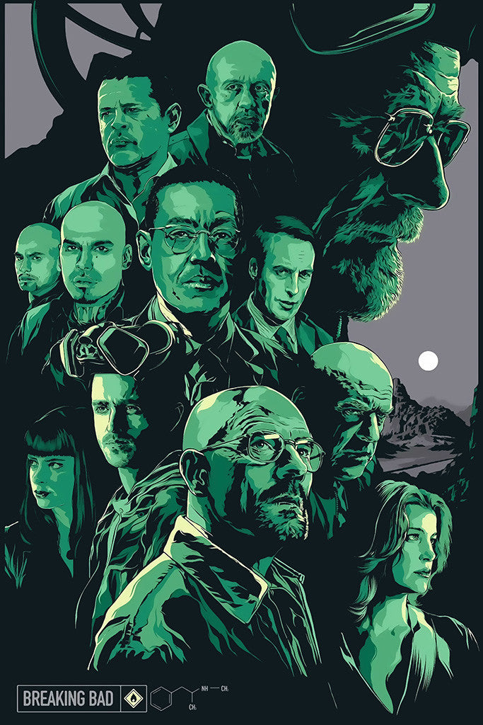 Breaking Bad Walter White Jesse Pinkman Characters Poster