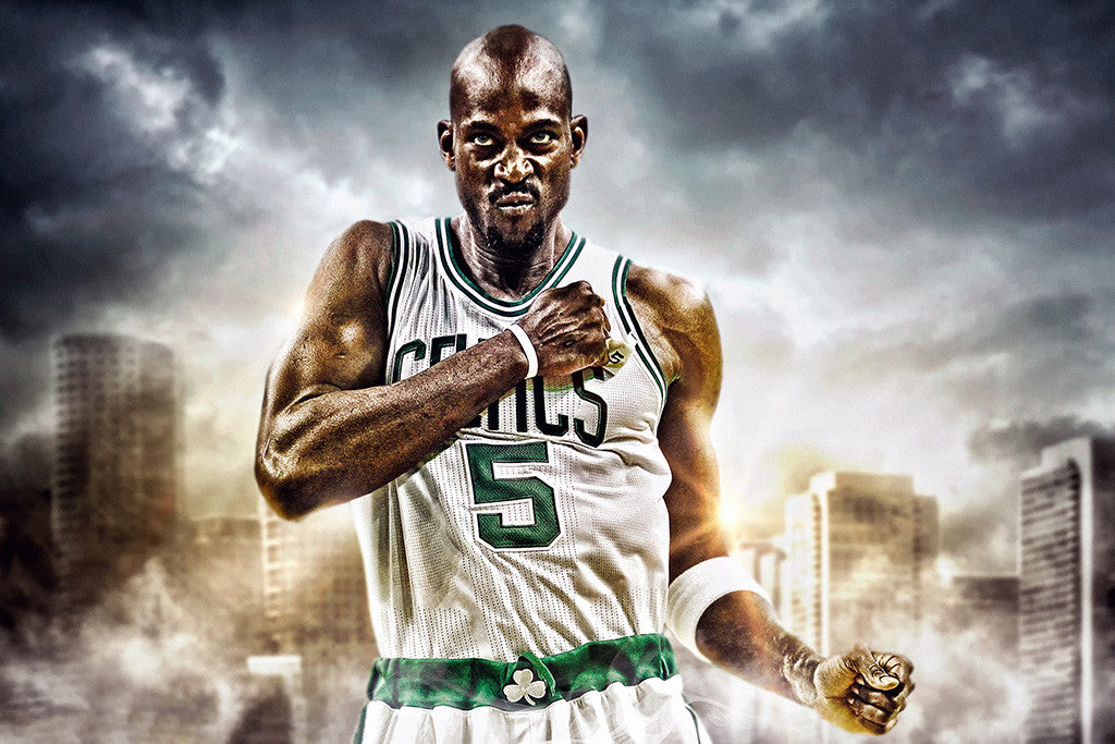Kevin Garnett Brooklyn Nets Basketball NBA Poster