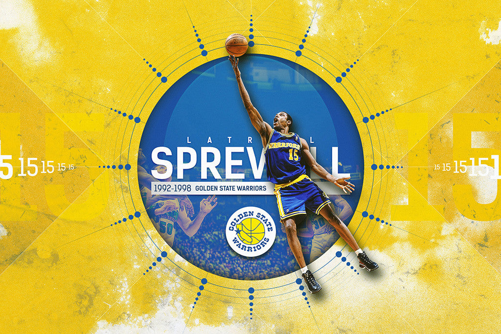 Latrell Sprewell Golden State Warriors Basketball NBA Poster