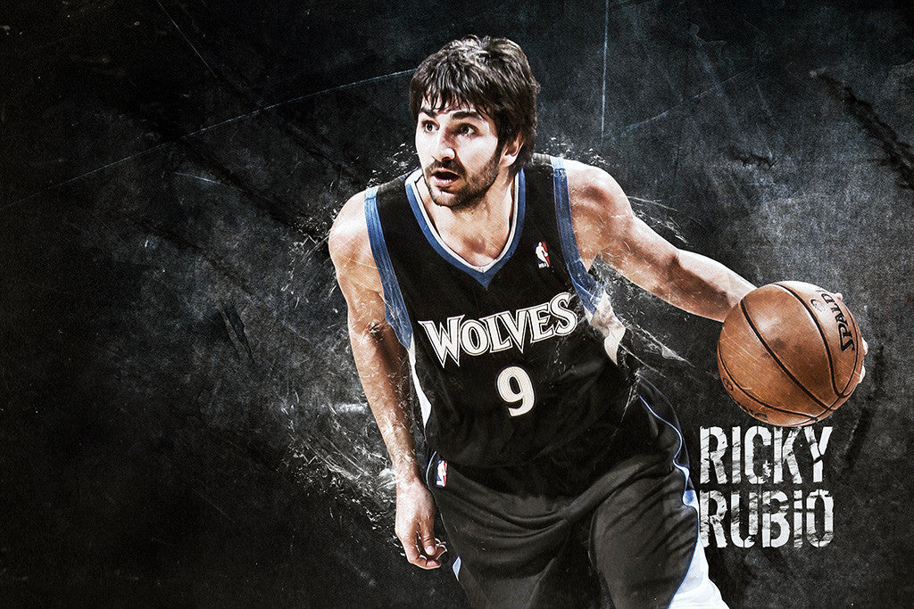 Ricky Rubio Minnesota Timberwolves Basketball NBA Poster