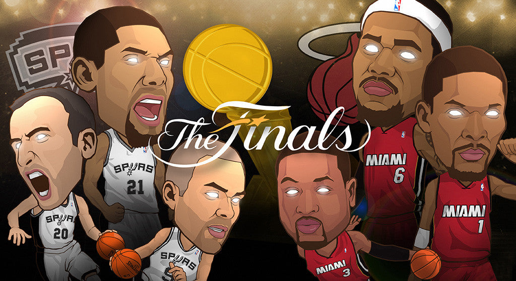 San Antonio Spurs Miami Heat Basketball NBA Poster