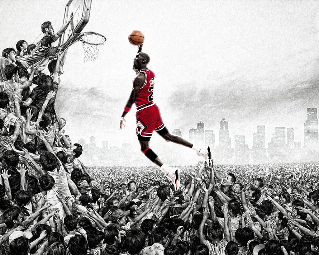 ＠MICHAEL JORDAN (CHICAGO FLYER) ポスター NBA