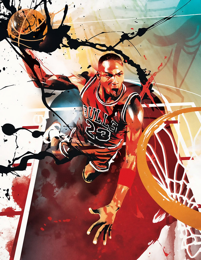 Chicago Bulls Michael Jordan Basketball NBA Poster