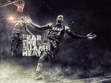 Lebron James Dwyane Wade Miami Heat Basketball NBA Poster