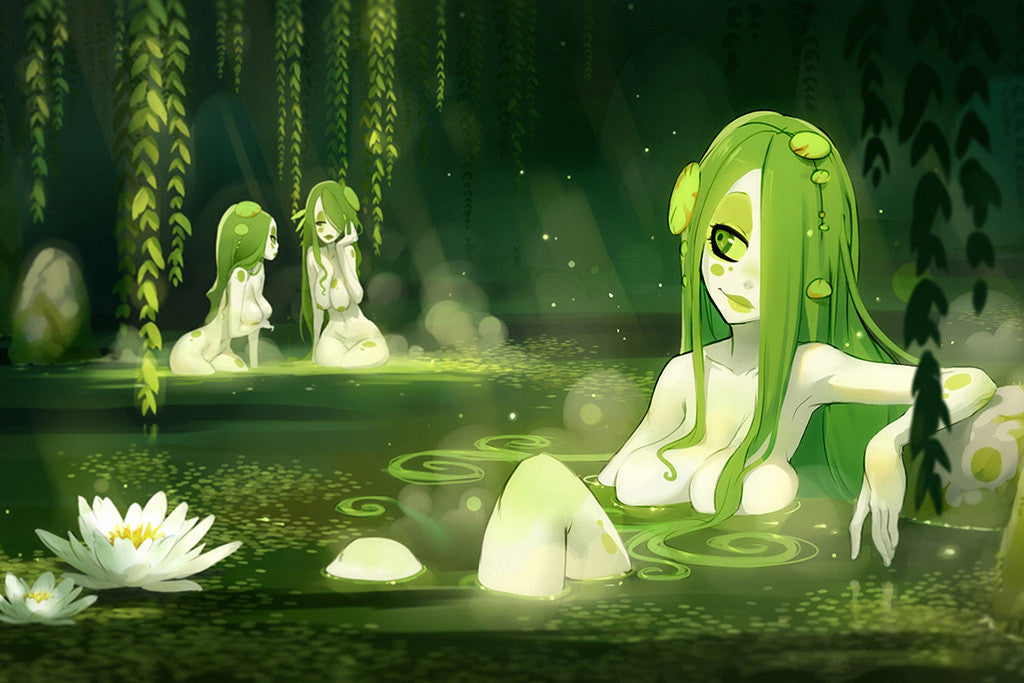 Girls Swamp Anime Poster