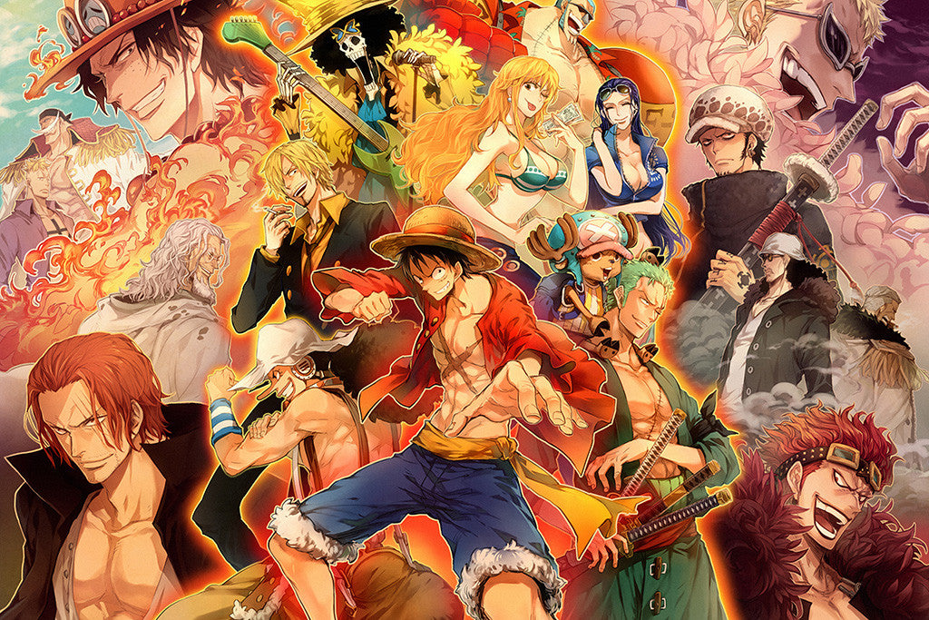 One Piece Characters Anime Poster, one piece poster 