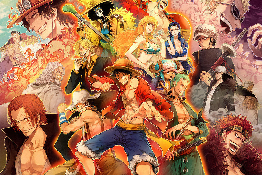 One Piece Characters Anime Poster