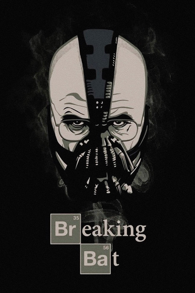 Breaking Bad Breaking Bat Walter White Bane Batman Poster