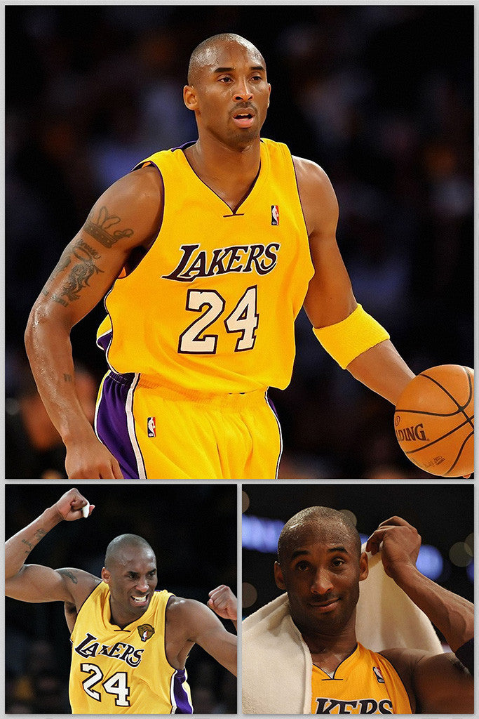 Kobe Bryant Set Los Angeles Lakers Basketball NBA Poster