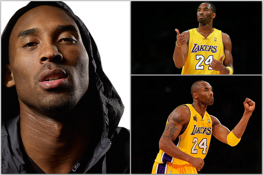 Kobe Bryant Set Los Angeles Lakers Basketball NBA Poster