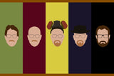 Breaking Bad Evolution Of Walter White Poster