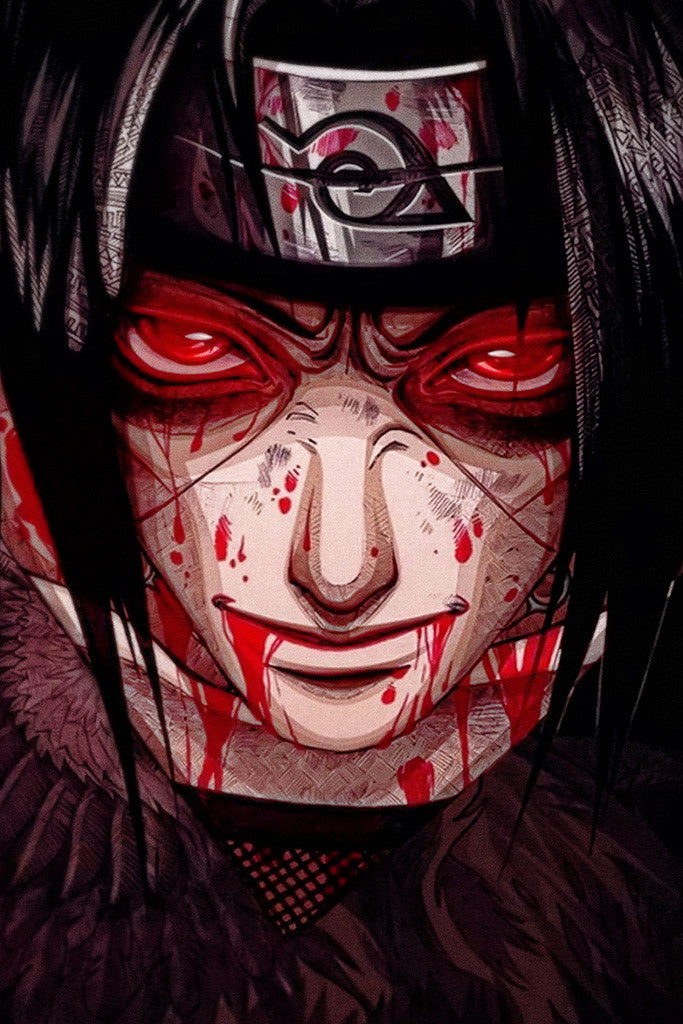 Itachi Uchiha Red Eyes Naruto Anime Poster