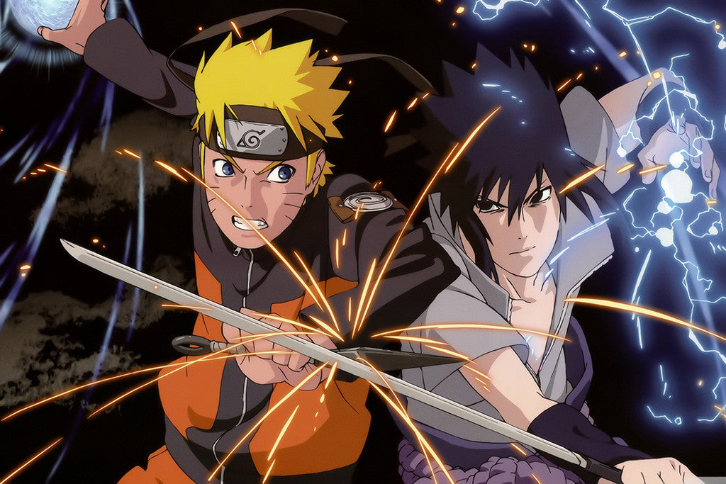 Naruto Vs Sasuke Anime Poster