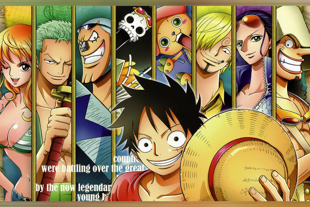 One Piece Roster One Piece Luffy Team Characters Anime Poster – My Hot Posters