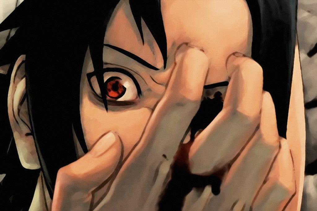 Sasuke Uchiha Red Eyes Naruto Anime Poster