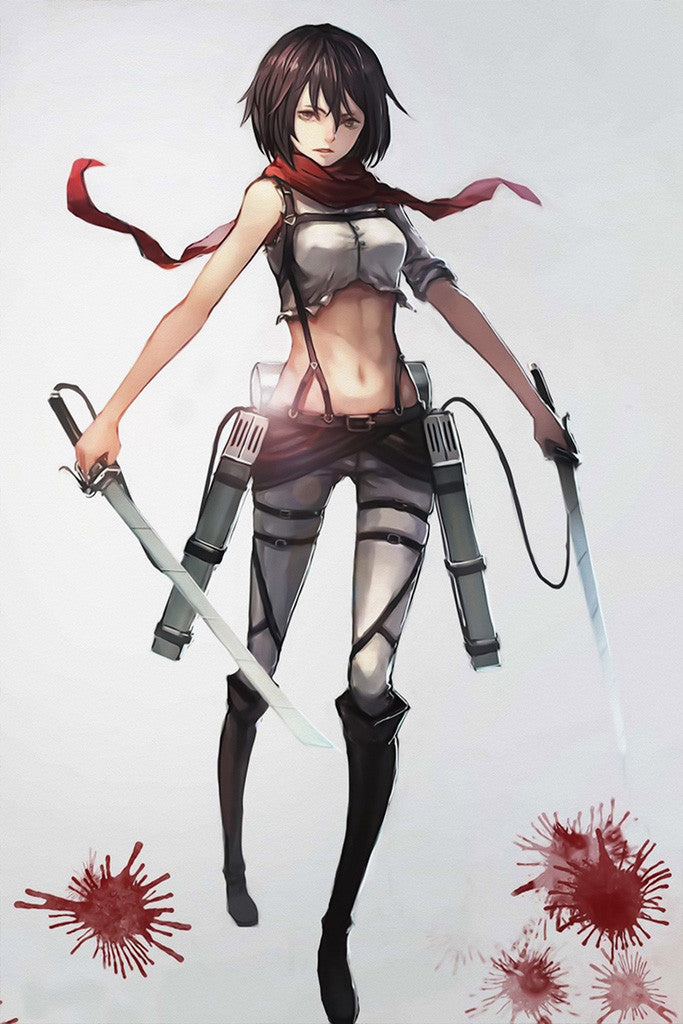 Mikasa Ackerman Attack On Titan Girl Anime Poster