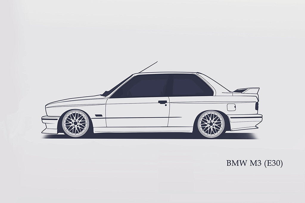 BMW E30 M3 3 Series Poster