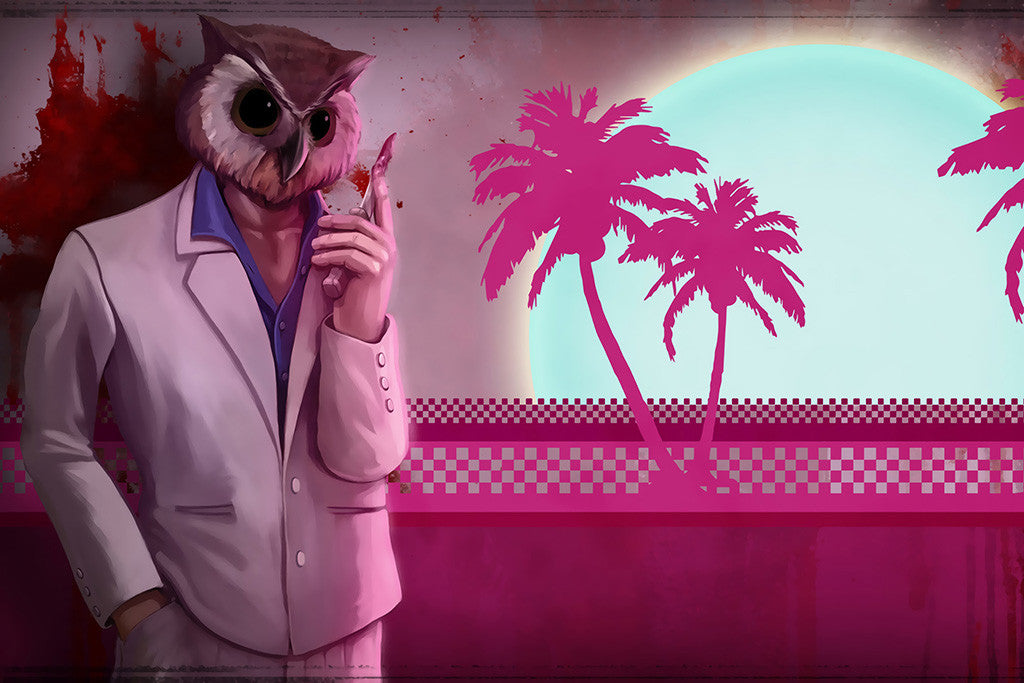 Hotline Miami Owl Poster
