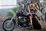 Alessandra Ambrosio Hot Girl Harley-Davidson Poster