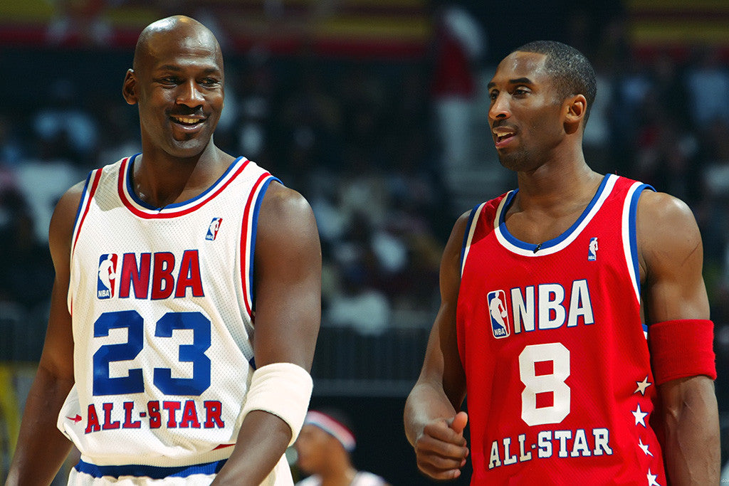 Kobe Bryant Michael Jordan NBA Poster