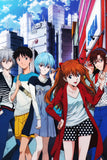 Evangelion Shinji Asuka Rei Anime Poster