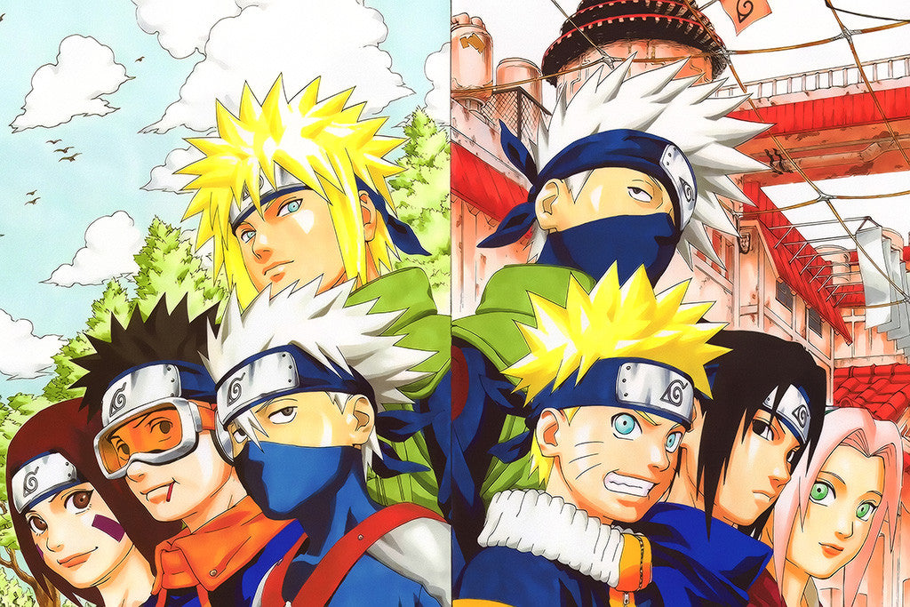 Naruto Shippuden Anime Kakashi Team Seven Poster