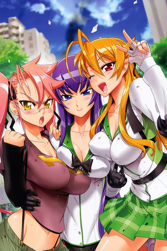 High School Of The Dead Sexy Girls Anime Poster