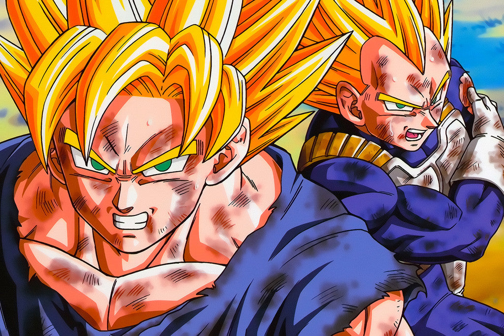 Dragon Ball Z Goku Vegeta Anime Poster