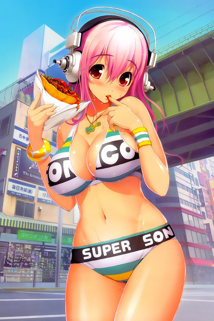 Super Sonico Sexy Girl Anime Poster