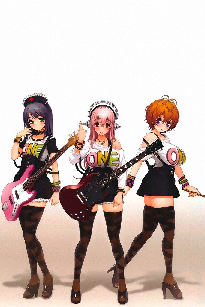 Super Sonico 3 Girls Anime Poster – My Hot Posters Super Sonico 3 Girls Anime Poster – My Hot Posters
