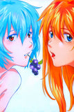 Neon Genesis Evangelion Asuka Rei Anime Poster