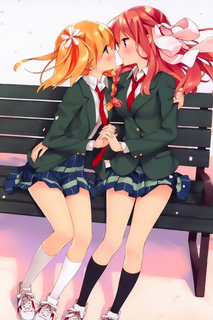Sakura Trick Haruka Yuu Yuri Embracing Girl Anime Poster