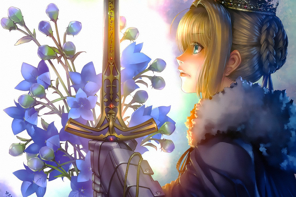 Fate Stay Night Saber Anime Poster