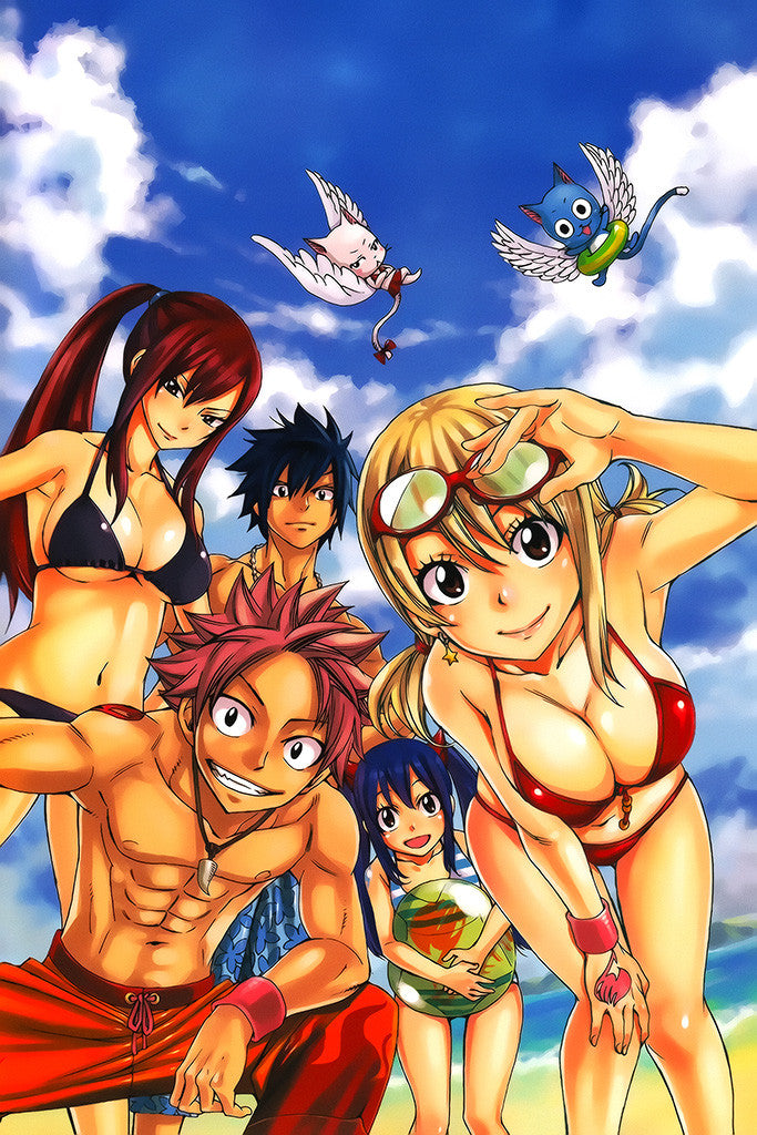 Fairy Tail Sexy Anime Bikini Poster