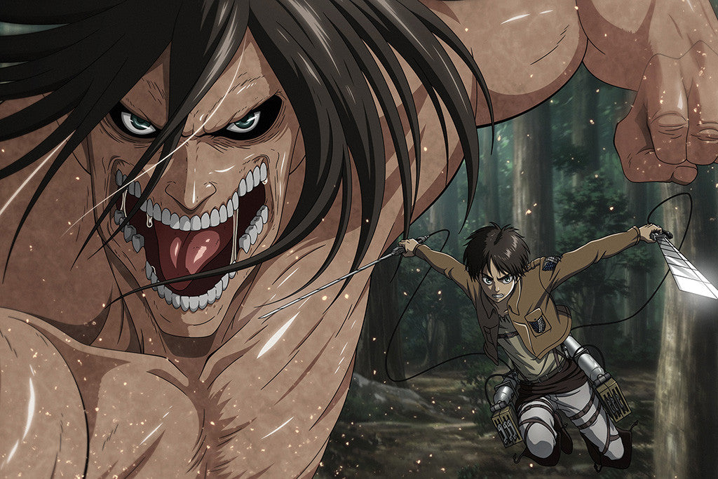 Shingeki No Kyojin Eren Titan Anime Poster