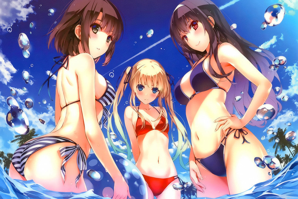 Saenai Heroine No Sodatekata Bikini Hot Cute Anime Girls Poster
