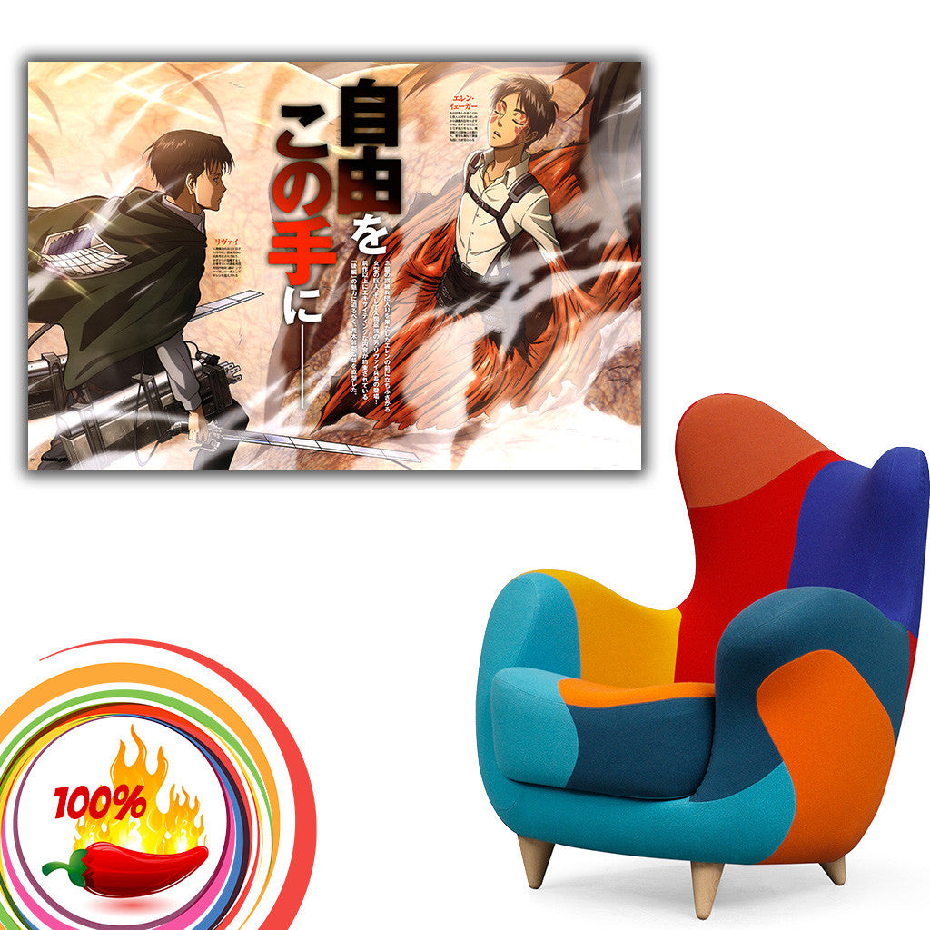 Shingeki No Kyojin Levi Eren Anime Poster – My Hot Posters