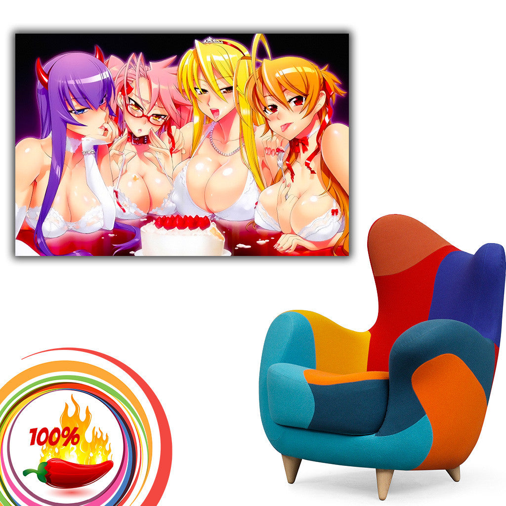 High School Of The Dead Sexy Girl Huge Boobs Anime Poster – My Hot Posters